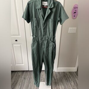 Pistola Olive Green Button-Up jumpsuit